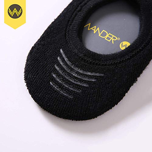 Image of WANDER No Show Socks Mens 7 /8 Pair Cotton Thin Non Slip Low Cut Men Invisible Sock 6-8 /9-11 /12-14