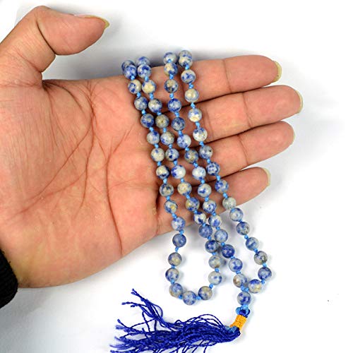 Image of Reiki Crystal Products Natural Reiki Feng-Shui Mala Necklace 6 mm Crystal Stone 108 Bead Jaap Mala for Men and Women