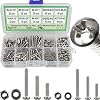 4-40 and 6-32 Machine Screws, Nuts and Washer 280 pcs Pan Head Screw #4-40#6-32 - Screws Nuts and Washers Set with Storage Box