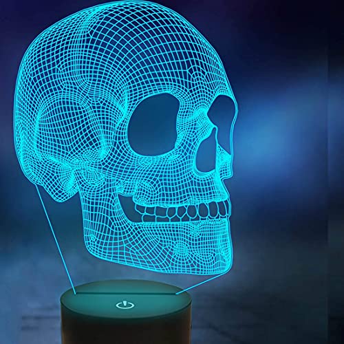 Jinson well Lampada a LED 3D a forma di teschio