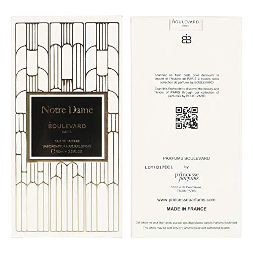 Image of Boulevard Notre Dame for Women Eau de Perfume 100ml with Blackcurrent, Rose & Vanilla Fragnance