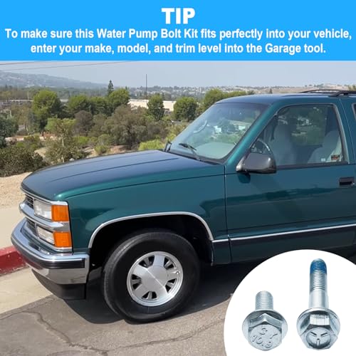 Water Pump Mounting Hardware Kit 902-804 for GMC & Chevrolet 1996-2014 Series,Water Pump Bolt Kit Compatible with Select Models