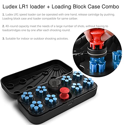 Ludex 5 Shot Revolver Speed Loader for .38 Special/.357 Magnum.Fits S&W 36,37,38,40,42,49,60,340,360/Charter Arms/Taurus 85, 651, 851/Rossi 68/Ruger SP101-Loader & Block by Ludex - Image 2