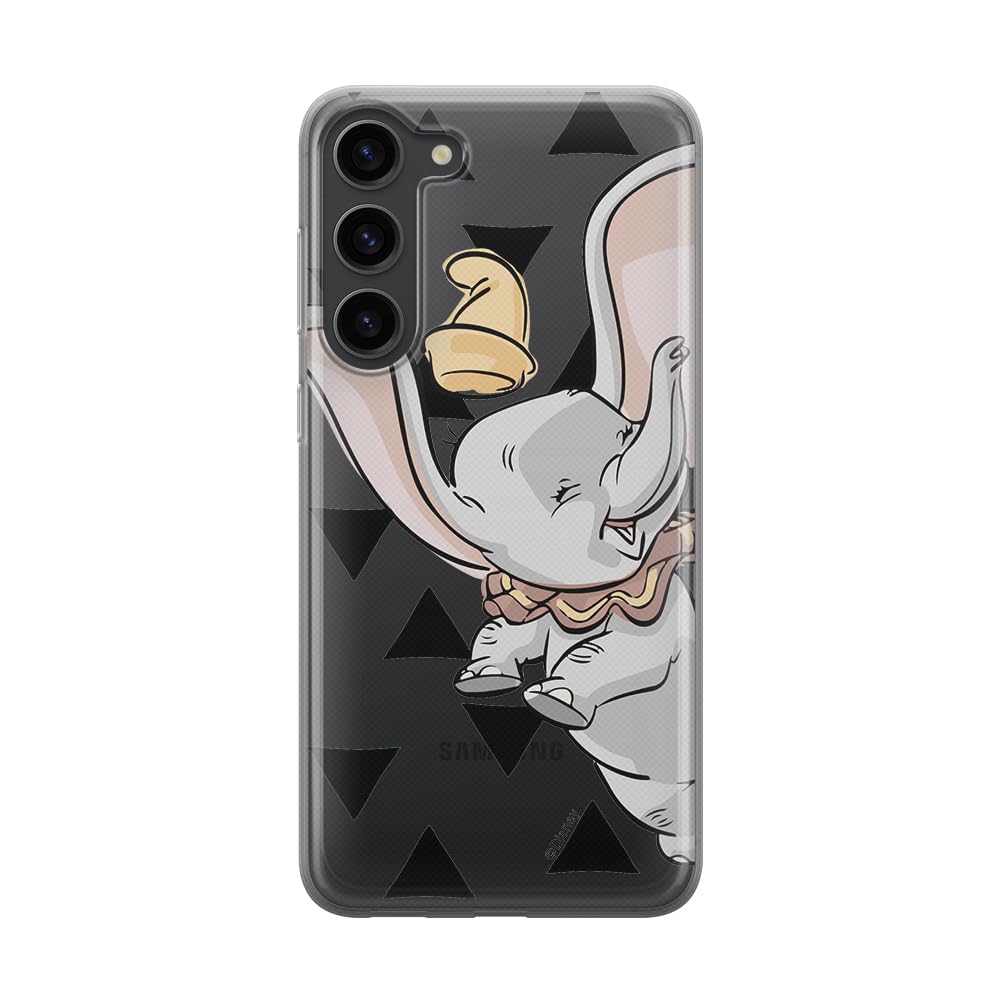 ERT GROUP mobile phone case for Samsung S23 PLUS original and officially Licensed Disney pattern Dumbo 001 optimally adapted to the shape of the mobile phone, partially transparent