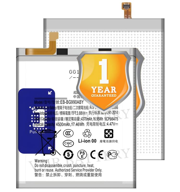 Image of Original EB-BG990ABY Battery Compatible for Samsung Galaxy S21 FE 5G (SM-G9900, SM-G990B, SM-G990B /DS) - (4500mAh) - 1 Year Warranty K7