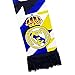 Icon Sports Officially Licensed Real Madrid Soccer Supporter Scarf – Classic Stripe Knit Fan Scarf with Club Crest - Home