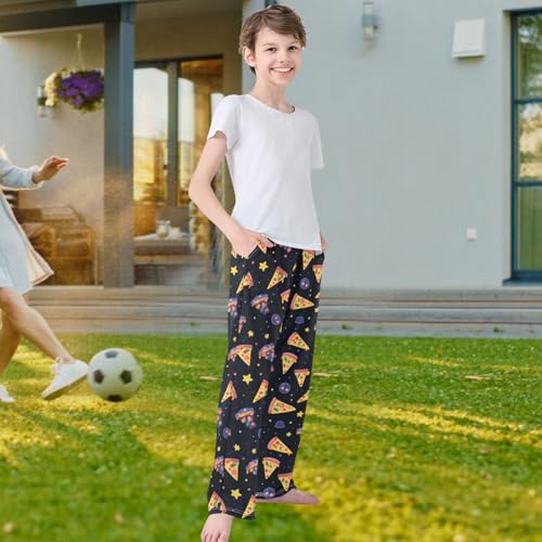 visesunny Boys' Pants Delicious Pizza Jogger Pants Elastic Waist Long Bottoms Trousers with Pockets4