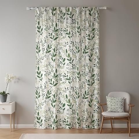 ggaimwf Green Leaf Curtains for Bedroom Cover