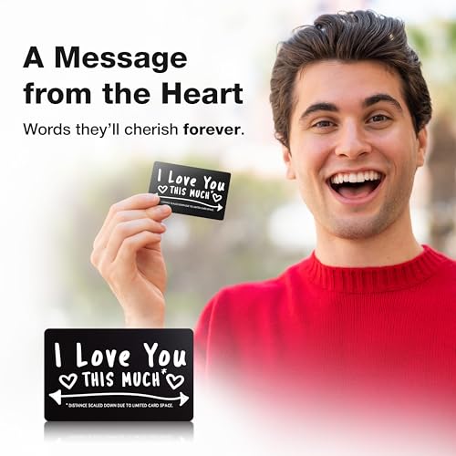 I Love You This Much – Cute Wallet Card Gift for Boyfriend, Husband, Wife, or Girlfriend | Funny Love Note for Anniversary, Birthday, Valentine’s2