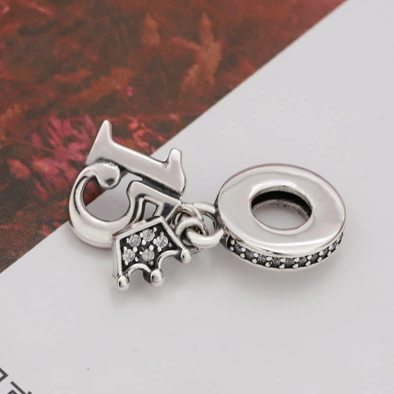 15th Birthday Dangle Charm 925 Sterling Silver Pendant,Jewelry Beads Gifts for Women Bracelet&Necklace A0167-15 - Image 4