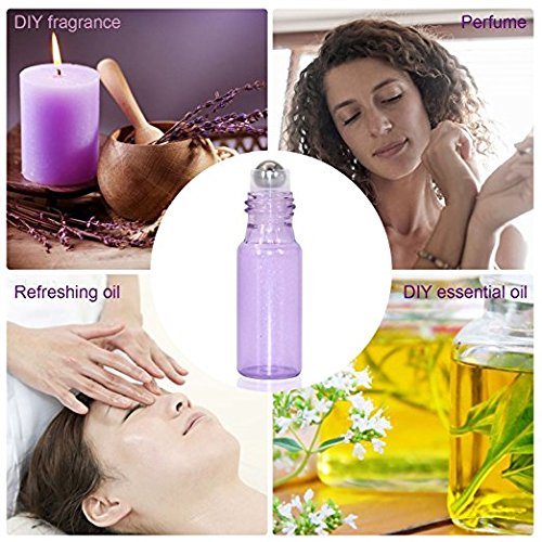 Mavogel Essential Oil Roller Bottles - 24 Pack 5Ml Pearl Colored Glass Roller Bottles With Stainless Steel Roller Balls, Essential Oil Key Opener And Droppers Included #TOP4