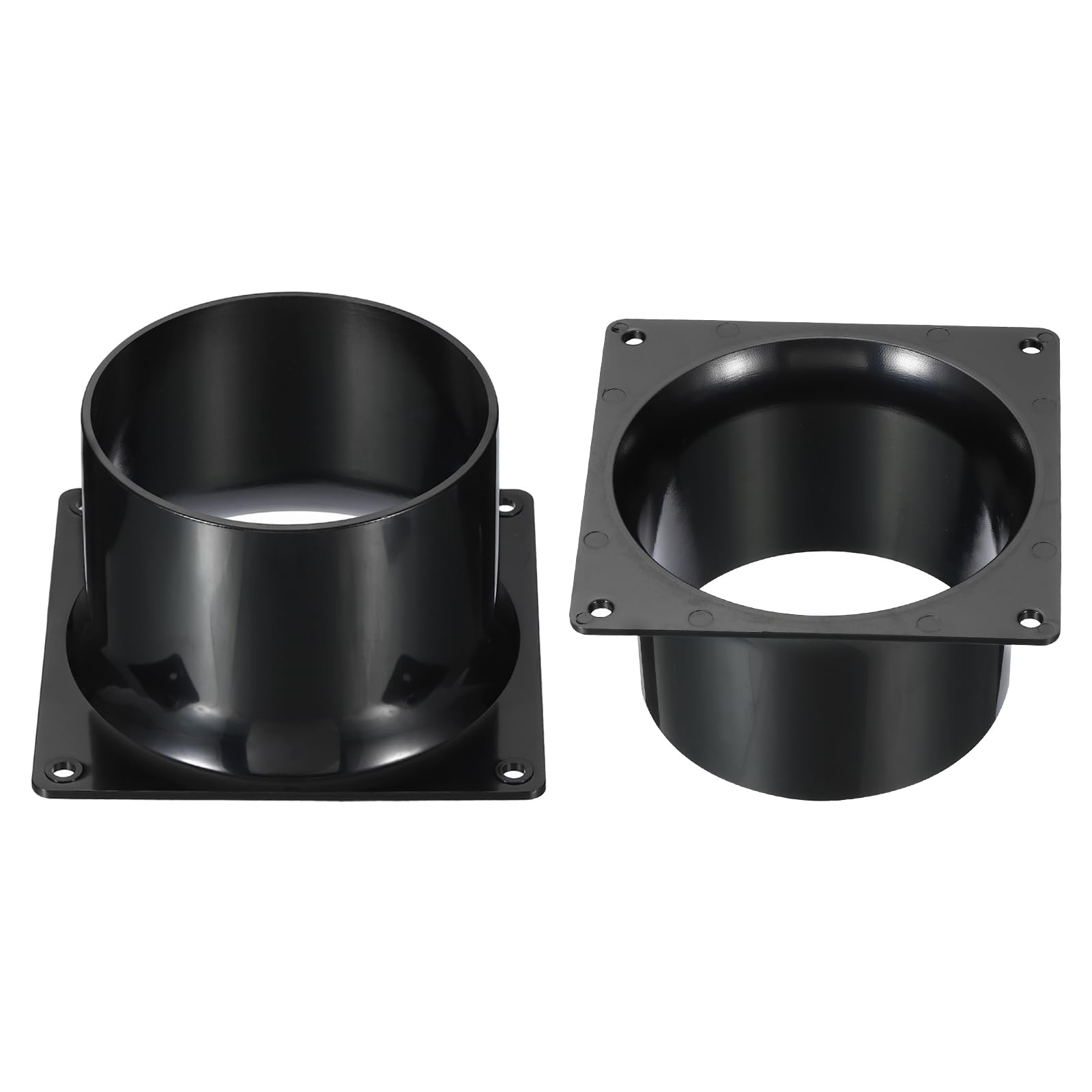 Bride de tuyau d'échappement 10,2 cm plastique raccord conduit carré vers rond