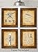 Original Barber Patent Art Prints - Set of Four Photos (8x10) Unframed - Makes a Great Barber Shop Decor and Gift Under $20 for Barbers