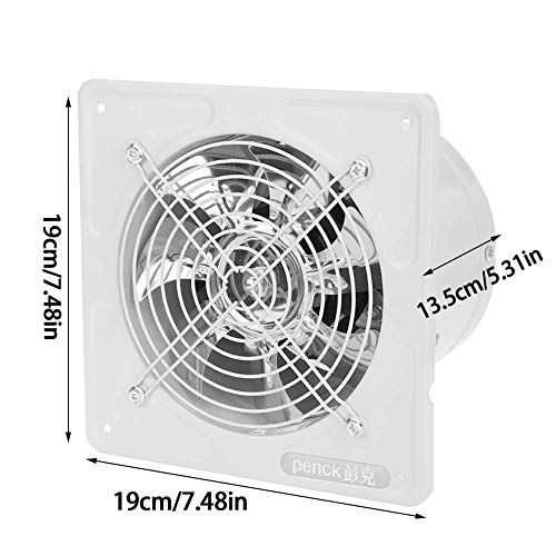 o Ventilador de Caja de Ventilador de Escape de 6 Pulgadas Ventilador de ventilación de Aire de Alta Velocidad silencioso for el hogar Baño Cocina Garaje (Beige)