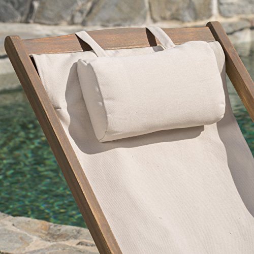 Christopher Knight Home Northland Outdoor Wood And Canvas Sling Chair (Set Of 2) (Beige) #TOP2