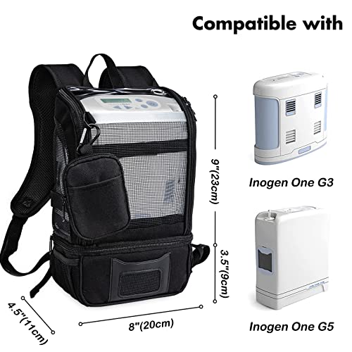 Image of BAGSFY Oxygen Concentrator Backpack for Inogen One G5, G3, Rove 6, Lightweight Machine Carrying Bag for Inogen One G5 Accessories and Battery.