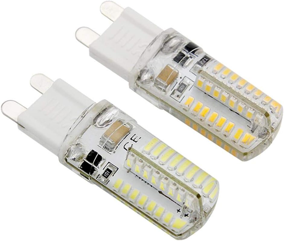 G9 LED Bulbs 3W (25W Halogen Equivalent) G9 Silicone Corn lamp for Home Lighting Ceiling Fan Light Fixture Chandeliers,AC 110V,G9 Base Bi-pin,Cool White 6000K,64 LED 3014SMD,10 Pack