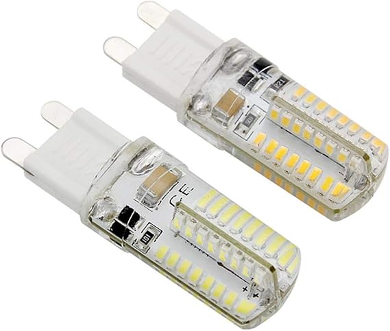 G9 LED Bulbs 3W (25W Halogen Equivalent) G9 Silicone Corn lamp for Home Lighting Ceiling Fan Light Fixture Chandeliers,AC 110V,G9 Base Bi-pin,Warm White 3000K,64 LED 3014SMD,10 Pack