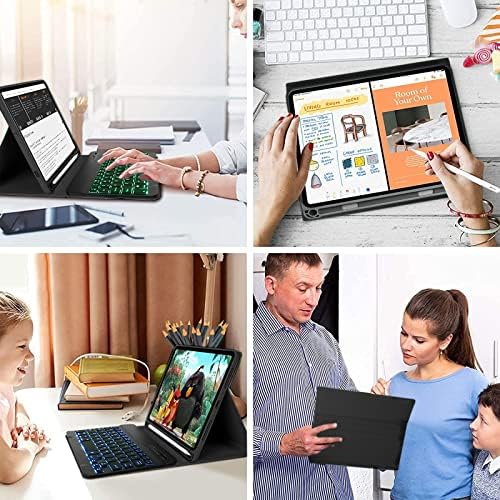 Keyboard Case for iPad Mini 5/4/3/2/1, Wireless Bluetooth Keyboard Case Compatible with iPad Mini 7.9" Ultra Slim Magnetically Detachable PU Leather Cover and Multi-Angle Stand