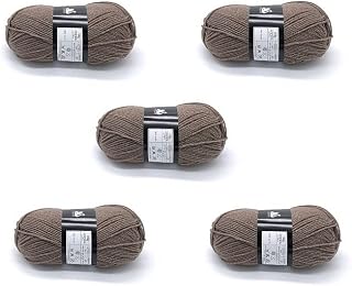 Pack of 5 x 100g Balls Brown Cygnet Double Knitting Wool - Latte