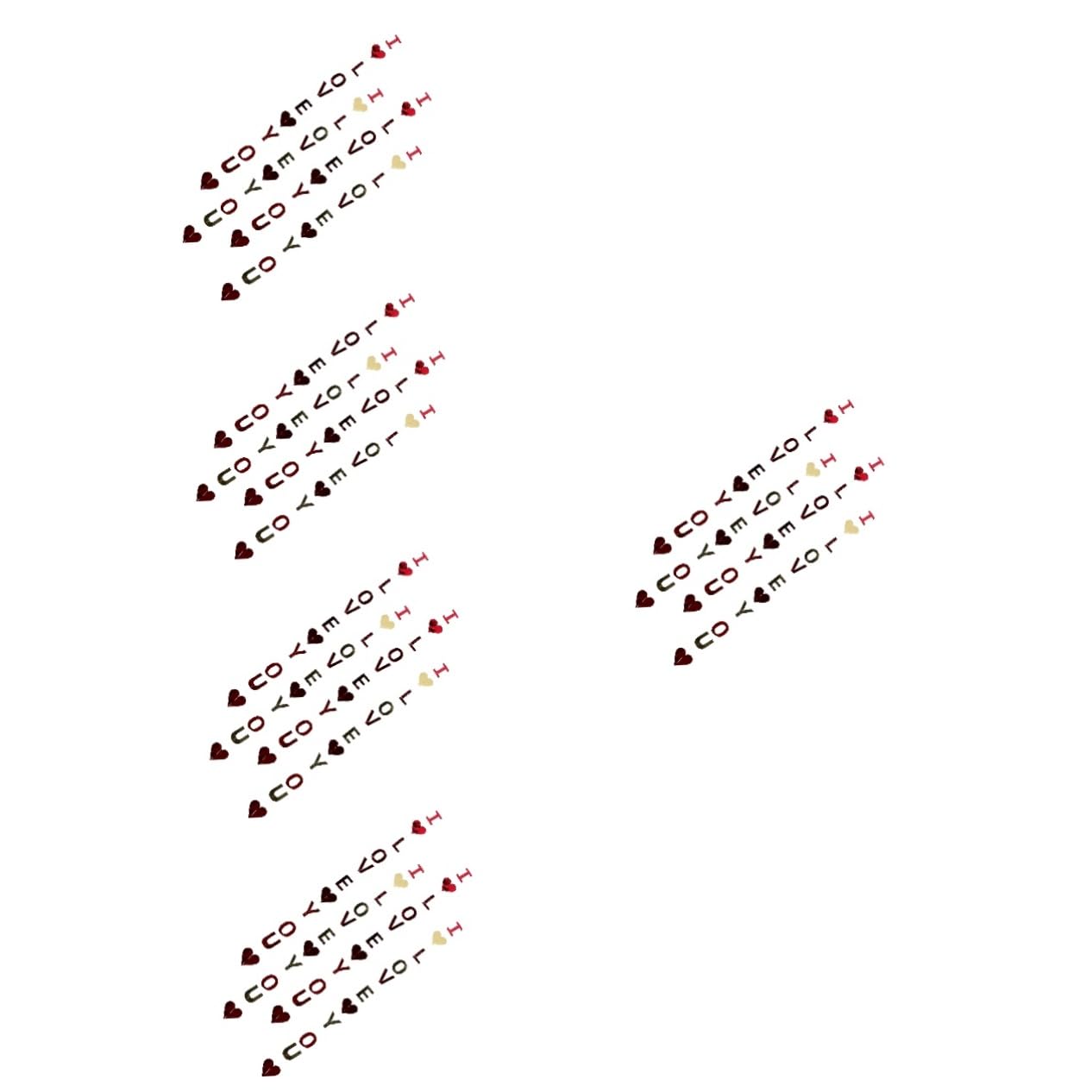 PRETYZOOM 5 Set Ti Amo Ghirlanda A Forma Di Cuore Appesa Cinghia Per Decorazioni Per Feste Nuziali Ornamento Di Carta 4 Pezzi * 5