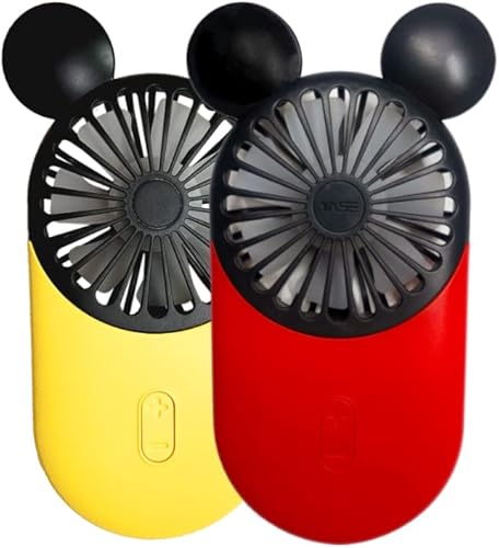 Miniatura 8 de Mini ventilador personal de Mickey, ventilador recargable USB de mano y portátil con 3 velocidades ajustables, perfecto para actividades en