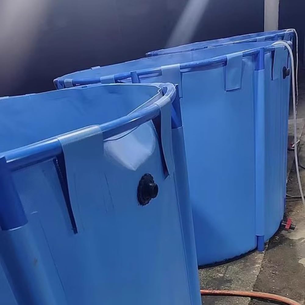 Grande piscina fuori terra pieghevole, telaio in acciaio per riporre l'acqua all'aperto, allevamento di pesci, bambini e animali domestici