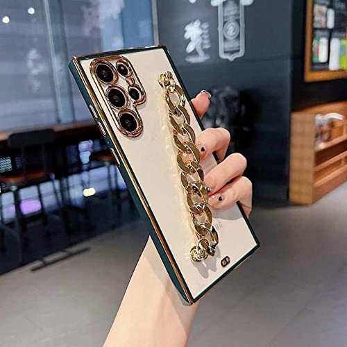 Coque luxe avec chaîne bracelet pour Samsung S21 et S22 Ultra