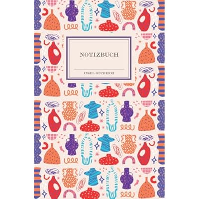 Notizbuch Insel-B&uuml;cherei 'Kunterbunte Vasen retro'