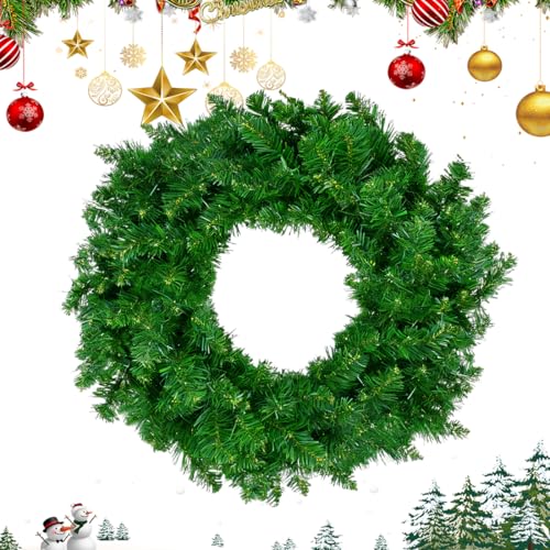 Künstlicher Tannenkranz, Künstlicher Edel Tannenkranz grün, Ø30 cm...