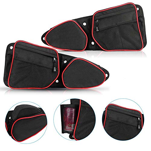 2 Sacs de Porte Latérale RZR UTV pour Porte Avant Sac de Rangement Porte Siège avec Protection des Genoux Sac de Rangement Antichoc pour 2014-2019 RZR XP4 1000, 2014-2018 XP1000, RZR Turbo (152
