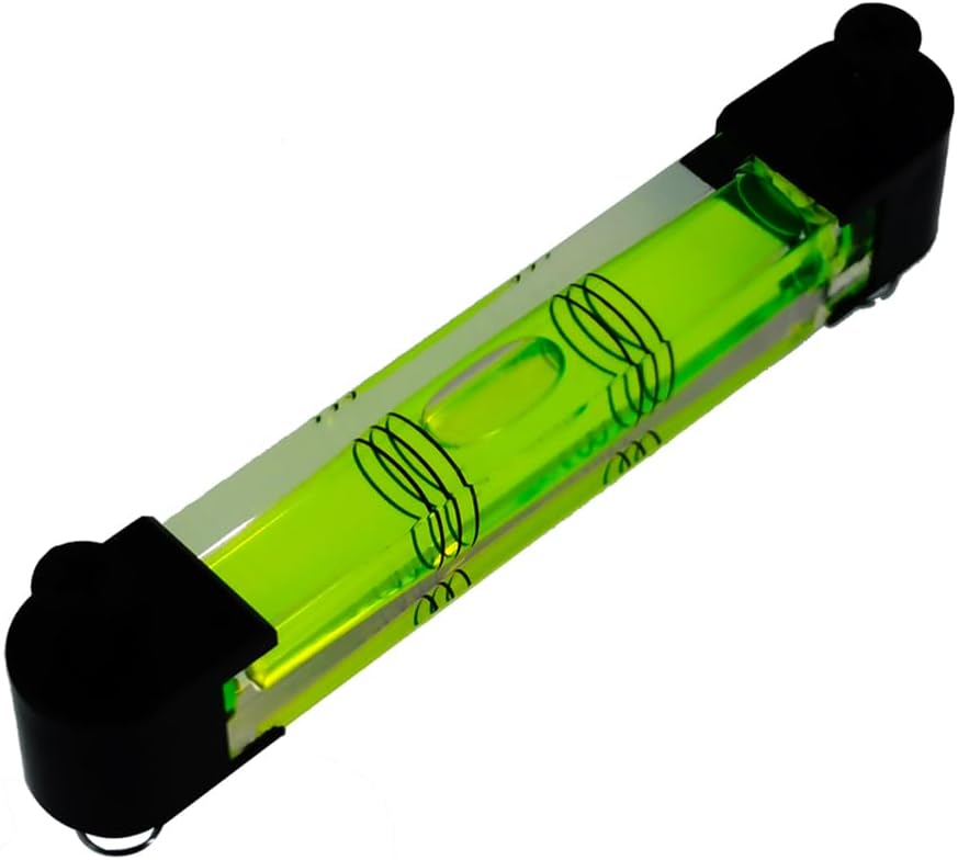 Installation Hole Whole Horizontal Bubble Level Ball Level Meter Horizontal Rule 108X18X16.3mm fittings screw (2PCS Green)