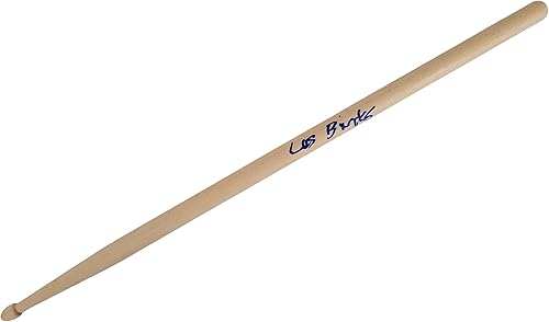 Les Binks Judas Priest drummer signed Drumstick COA exact proof Rare autograph star.