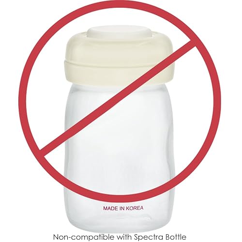 Miniatura 6 de Maymom Tapas de tornillo Aka tapas de viaje con disco de sellado regrabable compatible con botellas de boca ancha Avent, Maymom  tapa de repuesto