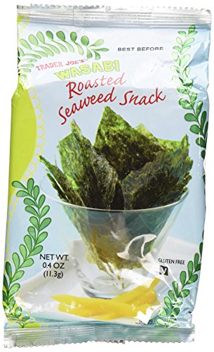Trader Joe's Wasabi Roasted Seaweed Snack (Pack of 6)
