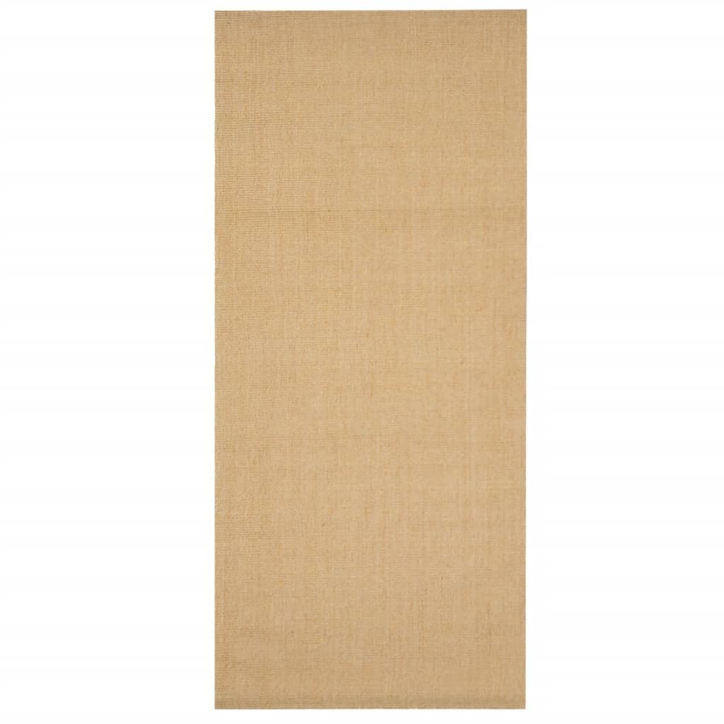 Tapis en sisal naturel 66 x 150 cm, tapis de sol antidérapant pour salon, salle à manger, chambre à coucher, régulateur d'humidité, décoration facile d'entretien