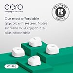 Amazon eero 6+ mesh wifi router - Supports internet plans up to a Gigabit, Coverage up to 140 m², Connect 75+ devices, 1-Pack