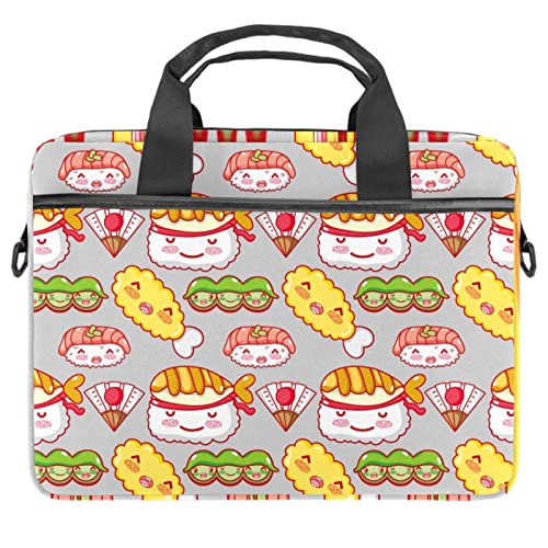 Maletín crossbody para portátil de 13 pulgadas y funda protectora de sushi