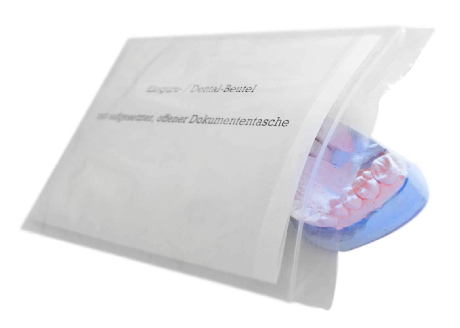Dental Lot de 100 sachets à fermeture à pression avec porte-documents, 50 µ, 160 x 220 + 200 mm, sacs kangourou, sacs de travail, sacs à fermeture éclair, sacs hygiéniques avec poche