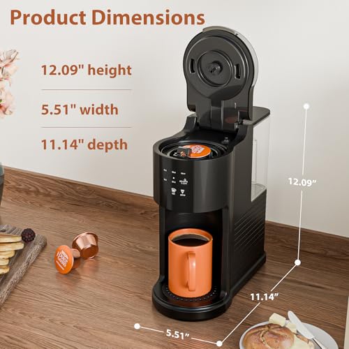 Image of WAA Single Serve Coffee Maker for Capsule & Ground Coffee