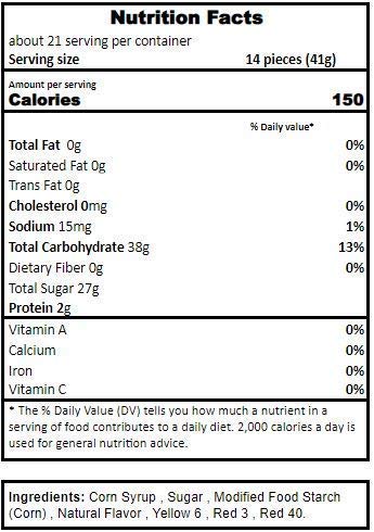 CrazyOutlet Gummy Candy Cherry Flavor Fruit Slices Jelly, Bulk Pack 2 Lbs