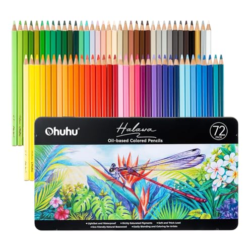 Ohuhu Colored Pencils, 72 Oil-based set