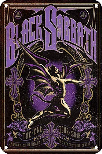 Black Sabbath Retro Metal Painted Art Poster Metal Iron Painting Tin Sign 16X12 Inch #TOP1