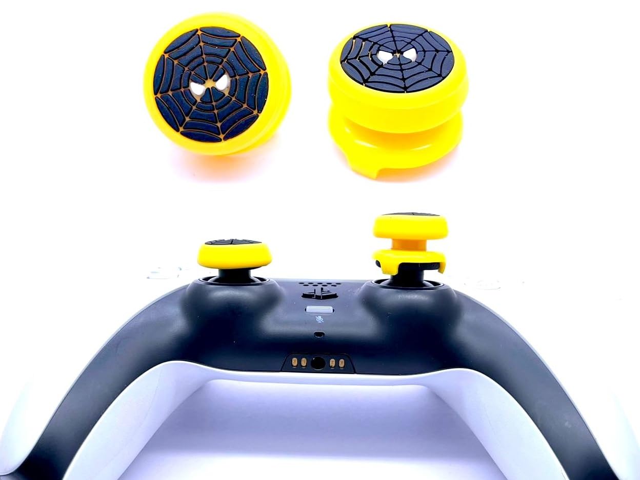 TMG Thumbstick FPS Extender & Controller Caps Cover Silicone Spider-Man Texture Rubber Silicone Grip Cover 2 Sets for PS5 & PS4 Controller-Yellow (B0CNTQTR9D) Amazon Price History, Amazon Price Tracker