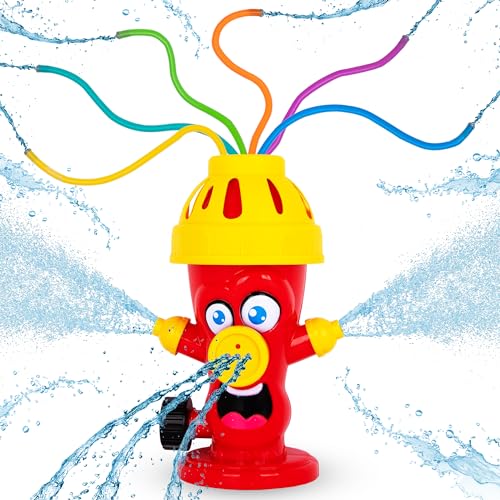 ArtCreativity Fire Hydrant Sprinkler for Kids – Fun Fire Hydrant Water Sprinkler with Silly Face & Foam Tubes – Exciting Fire Hydrant Toy for Outdoor Play – Blow Up Sprinkler for Kids & Toddlers