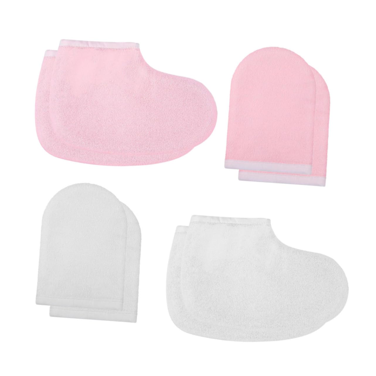 Beaupretty 4pares Guantes de Cera de Parafina para Belleza de Cubrepiés Protectores Incluye Guantes Finos de Color Rosa para Uso el Hogar