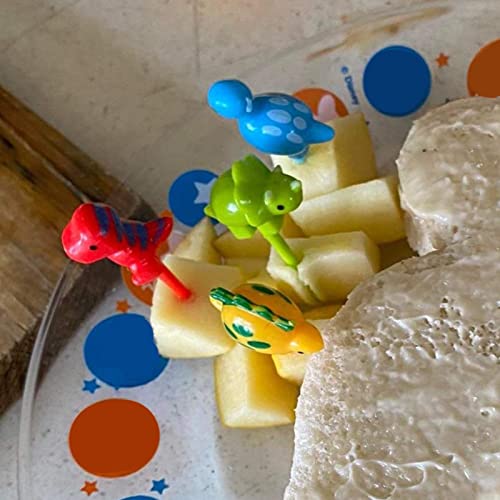 6 Pcs Animal Food Picks For Kids, Fun Bento Picks, Cute Dinosaur Cartoon Animal Fruit Food Toothpicks, Lunch Bento Box Picks For Toddler, Kids Lunch Accessories For School Multicolor #TOP4