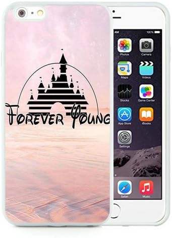 Iphone 6 Plus TPU Case,Forever Young Walt Disney Castle World Cute White Shell Case for Iphone 6S Plus 5.5 Inches