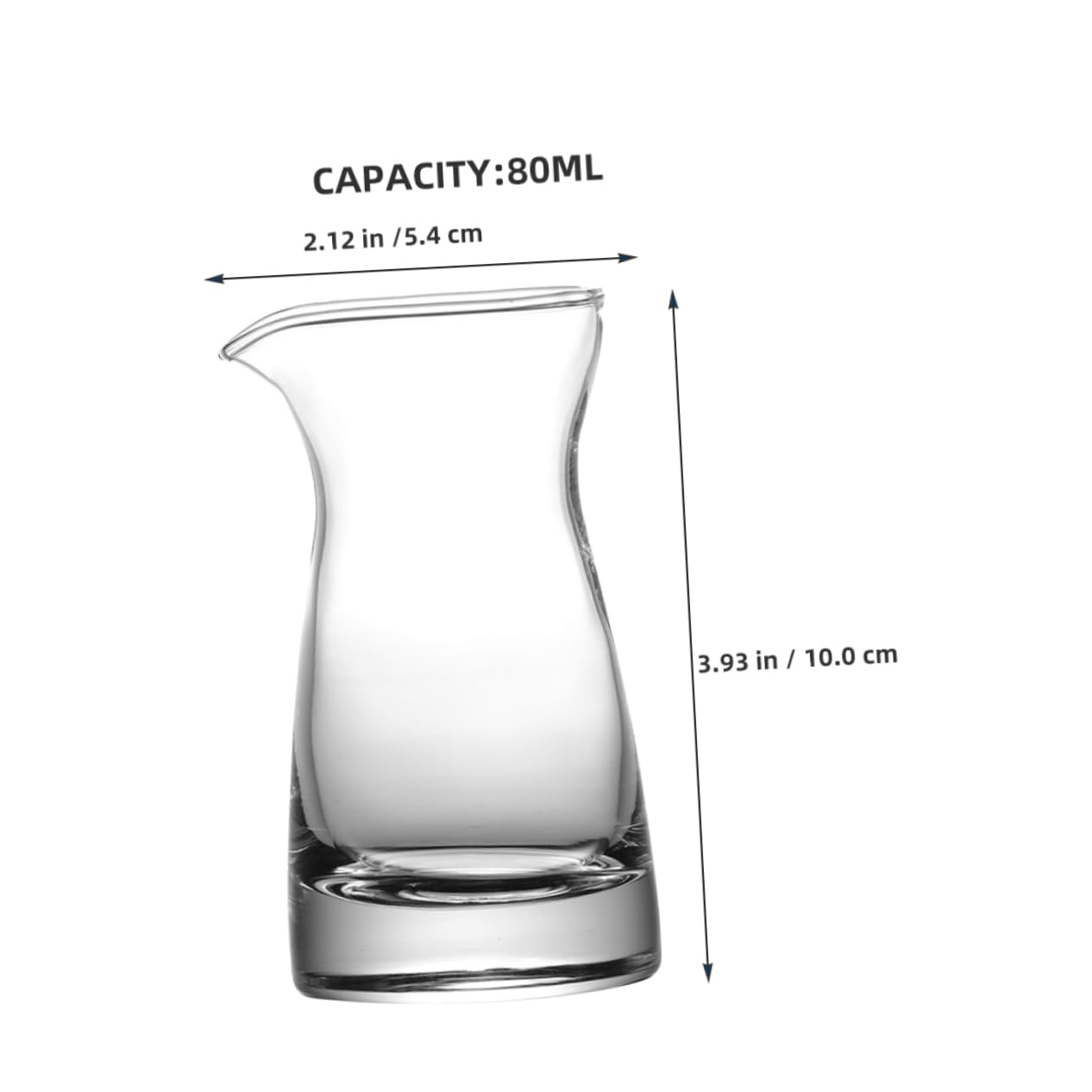 Glas Sahnekännchen 6 Stück 80ml für Küche und Catering