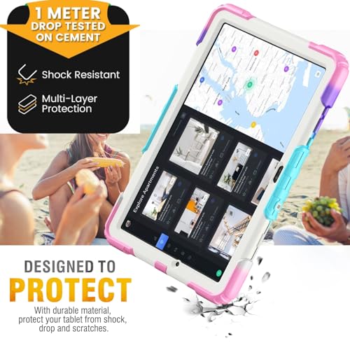 Funda para Samsung Galaxy Tab A11+ 11" rosa resistente a golpes con protector 6